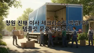 창원 진해 이사 체크리스트: 엑셀/PDF 템플릿 무료 다운로드