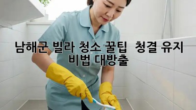 남해군 빌라 청소 꿀팁 🏡✨ 청결 유지 비법 대방출!